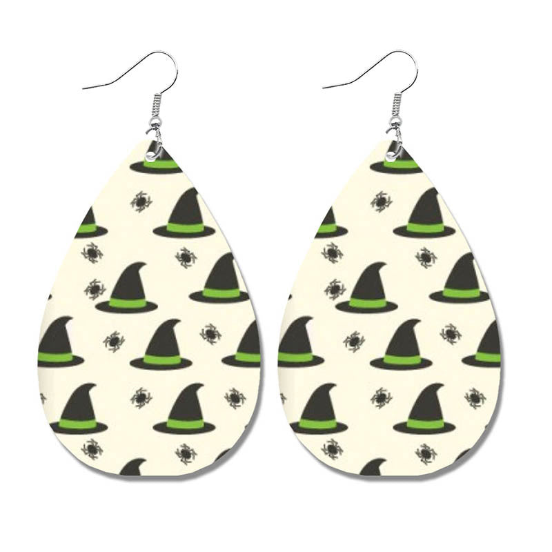 Creative Halloween Earrings with Spider, Pumpkin, and Bat Teardrop Design - wallojewerly 