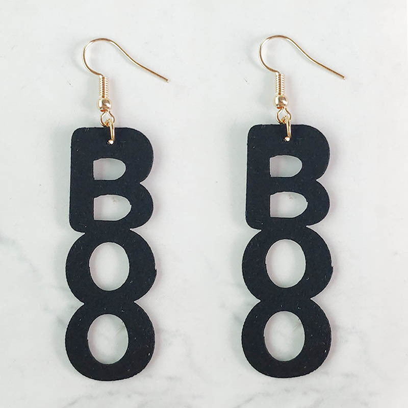 Original Halloween Pumpkin and Bat Earrings with Velvet Design - wallojewerly 