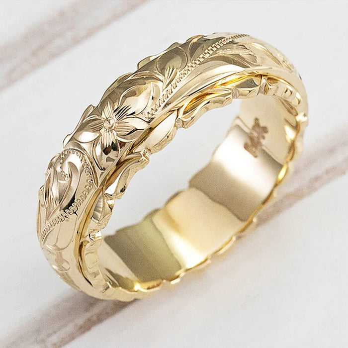 Rose 14k gold plated ring