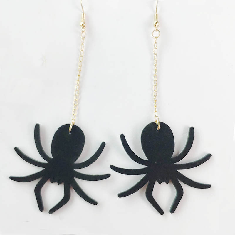Original Halloween Pumpkin and Bat Earrings with Velvet Design - wallojewerly 