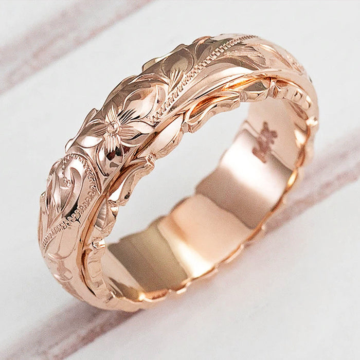 Rose 14k gold plated ring