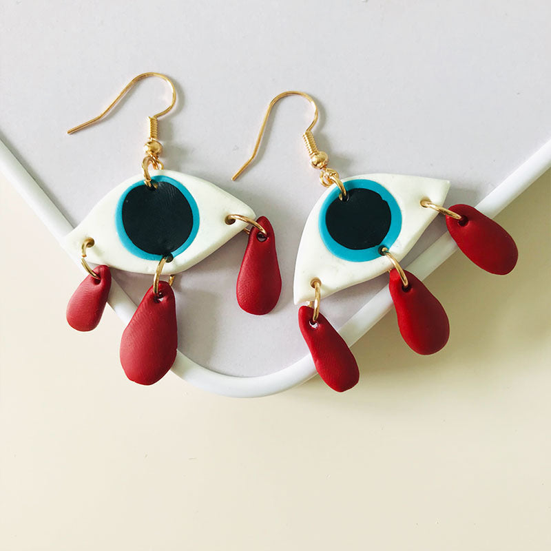 Spooky Halloween Ghost Clay Earrings - Fun and Unique Student Accessories