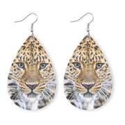 Original Tiger and Leopard Leather Earrings with Fun and Cute Design - wallojewerly 