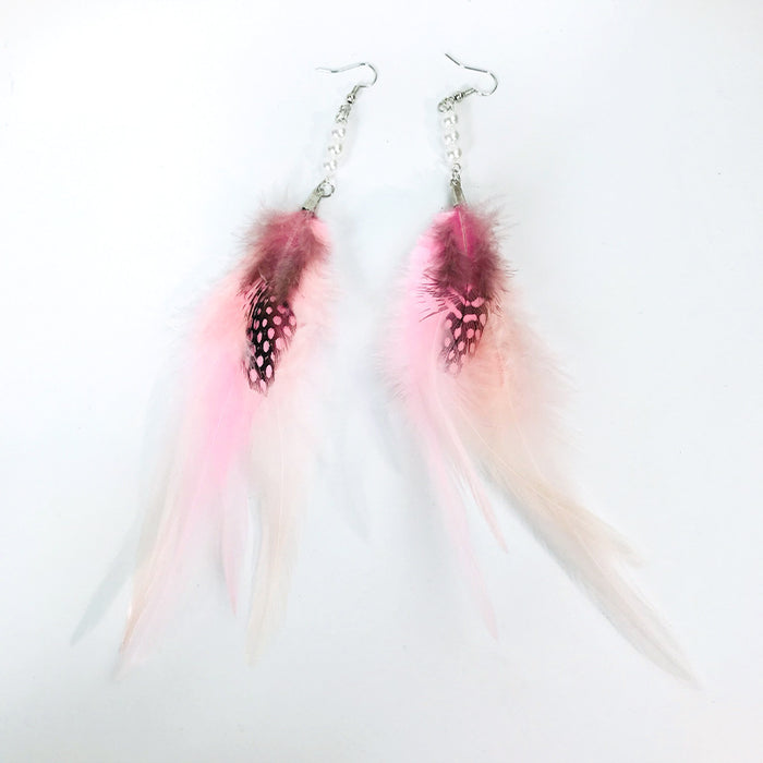 Creative Bohemian Vintage Feather Earrings with Ethnic Style