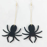 Original Halloween Pumpkin and Bat Earrings with Velvet Design - wallojewerly 