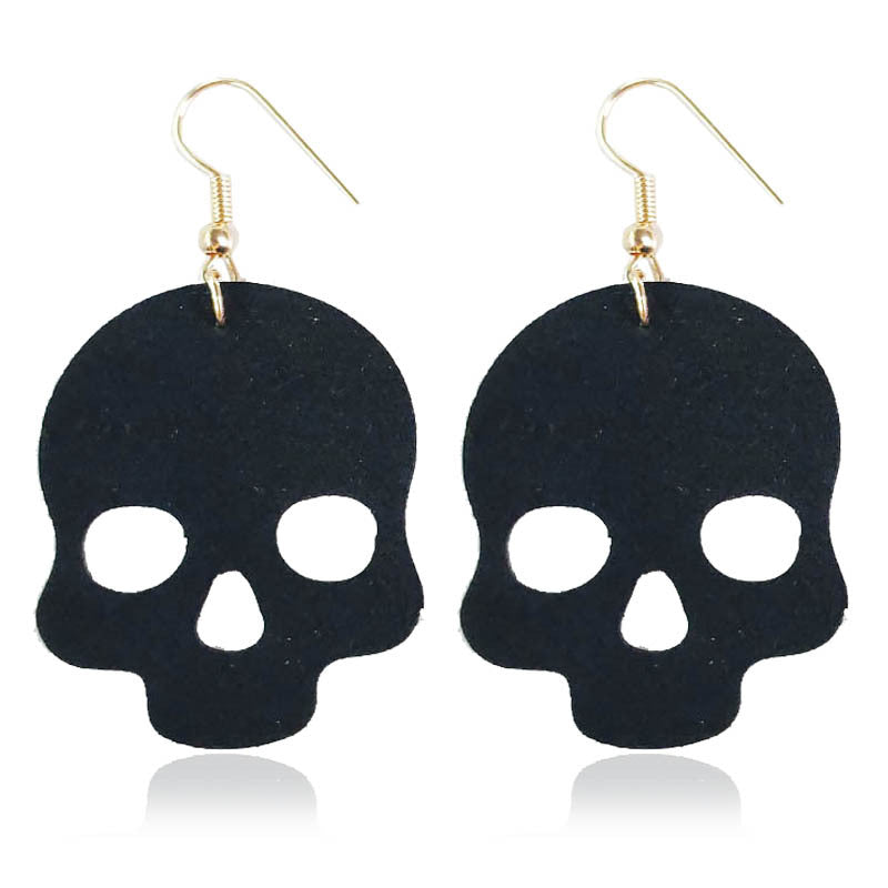 Original Halloween Pumpkin and Bat Earrings with Velvet Design - wallojewerly 