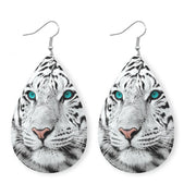 Original Tiger and Leopard Leather Earrings with Fun and Cute Design - wallojewerly 