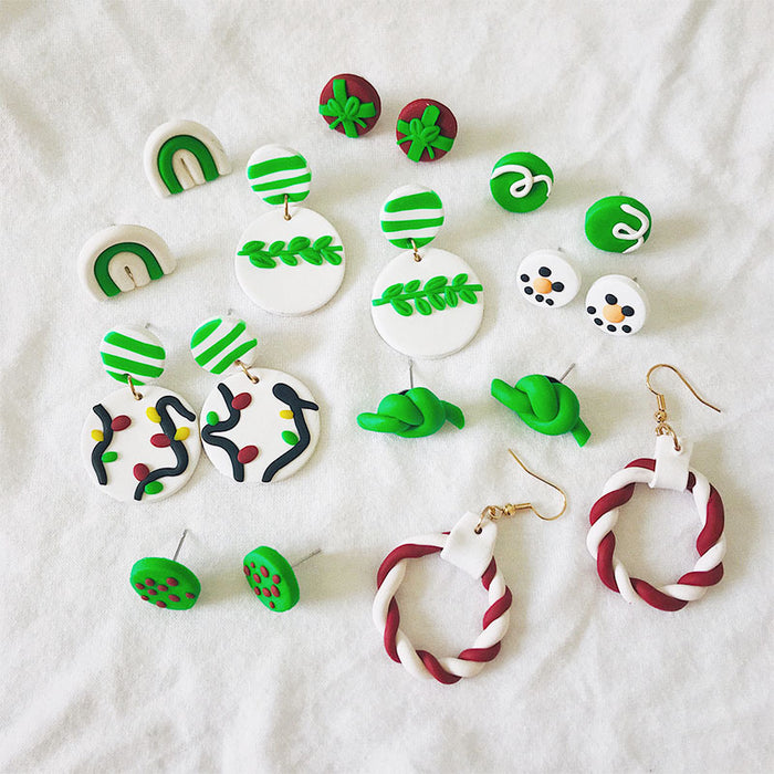 Handmade Soft Clay Earrings - Unique and Trendy, Perfect for Students