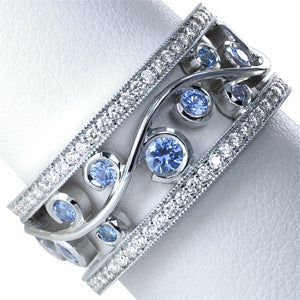 Vintage style floral ring exquisite hand jewelry