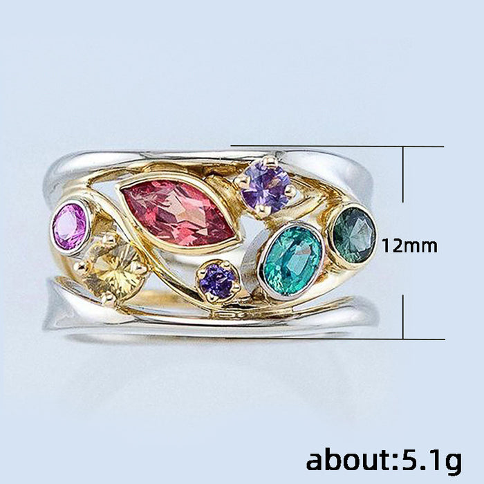 Multi-colored stone rings are popular and versatile jewelry for women