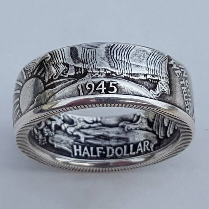 Alloy Coin Morgan 1945 Ring