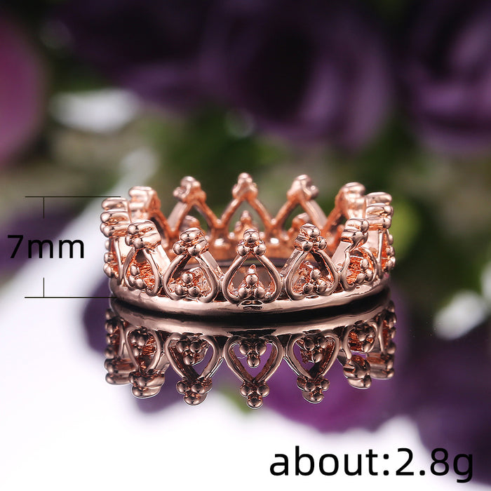 Two-color ring quality zircon memorial travel jewelry