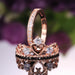 Hollow pattern diamond inlaid platinum ring couple ring - wallojewerly 