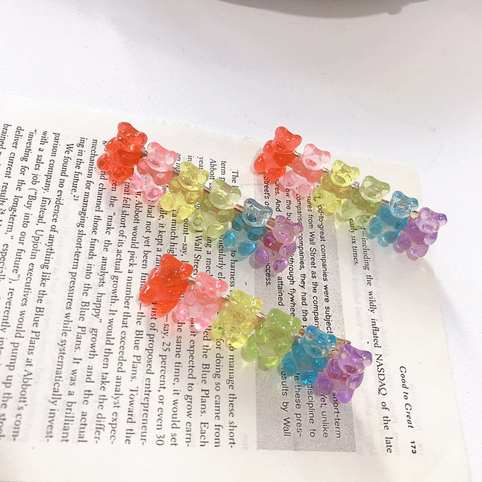 Colorful candy bear side clip, Japanese bangs hairpin