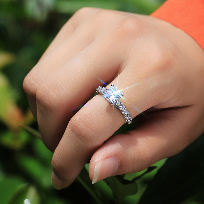 Anillo de perla de imitación para mujer, propuesta de joyería de boda