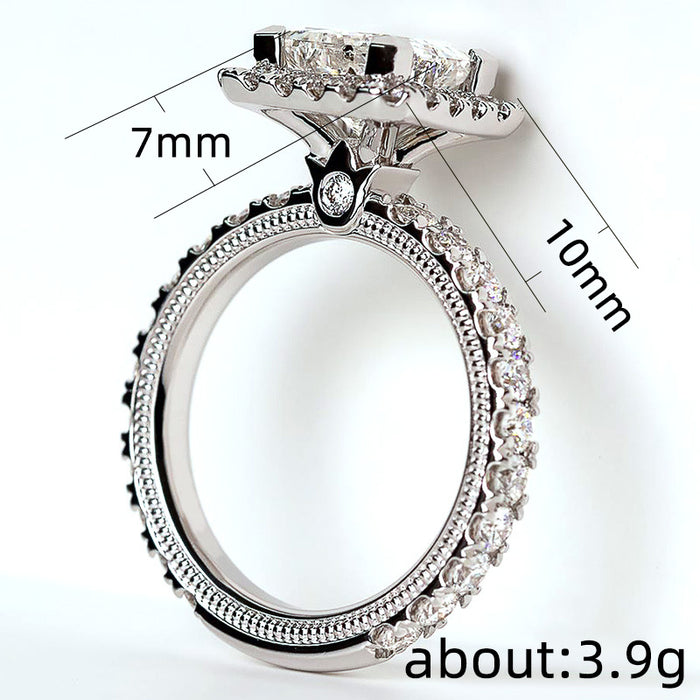 Small petal crystal ring exquisite jewelry