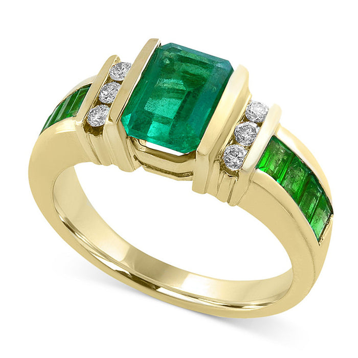 Emerald green simulated zircon women's ring fashion accessories ring