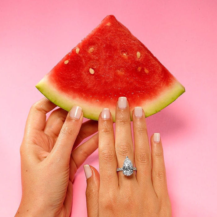 Anillo de circonita con centro de corazón de amor para mujer, joyería que combina con todo