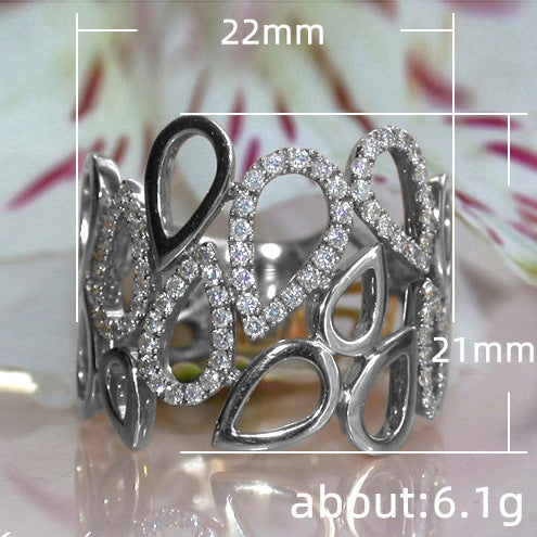 Anillo de boda con corona clásica para mujer, joyería popular