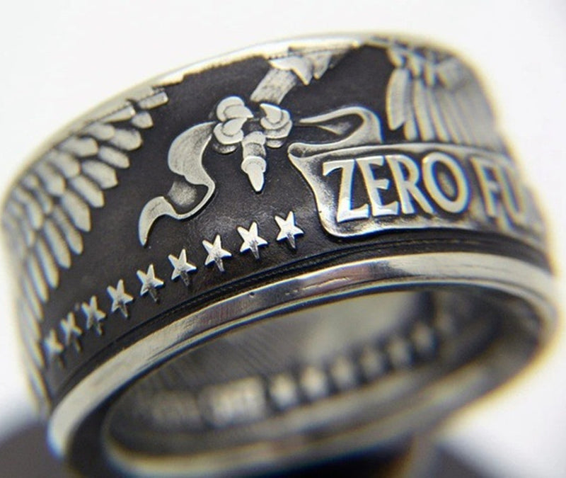 Anillo de aleación estilo punk para hombre y mujer, anillo con letras en inglés