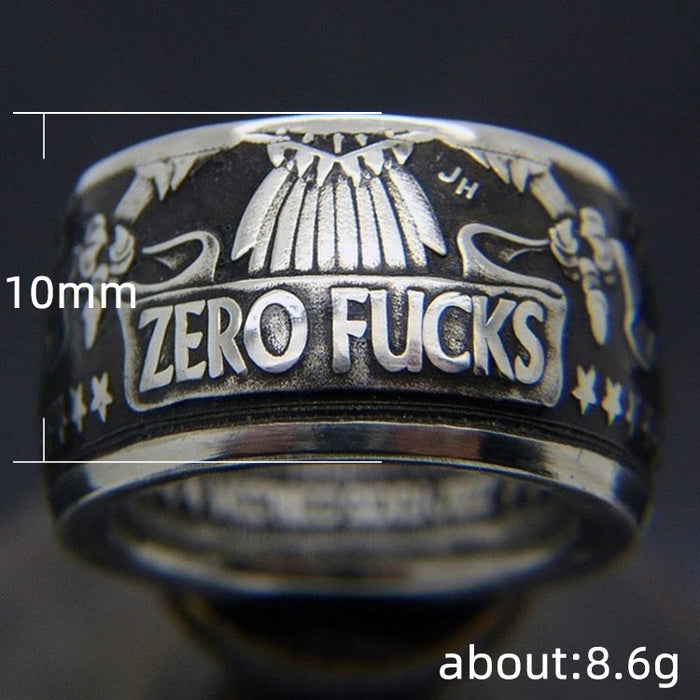 Punk style alloy ring men and women English letter ring