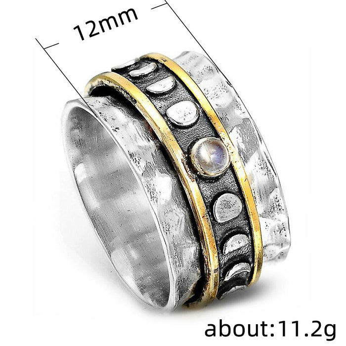 Punk style sun and moon shape ring men's ring wholesale