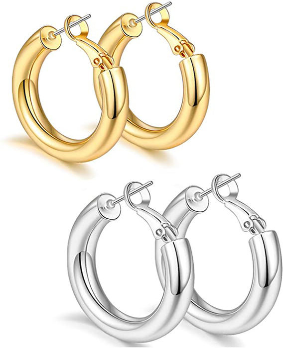 Hoop Earrings Wholesale, Amazon C-Shaped Earrings 14K Earrings