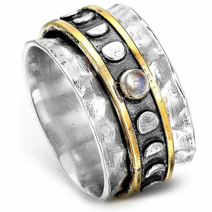 Punk style sun and moon shape ring men's ring wholesale