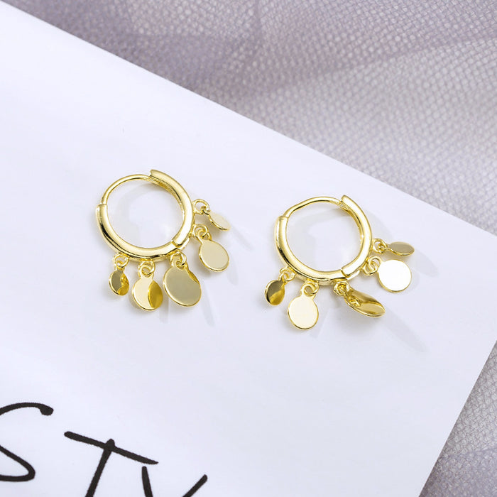 Chanel style square earrings light luxury style earrings