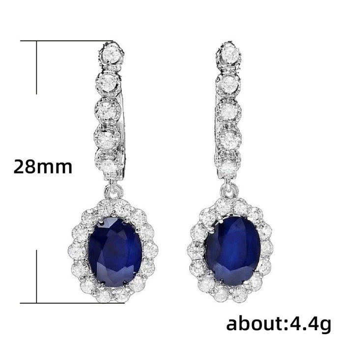 Micro-inlaid full diamond earrings, versatile earrings for European and American ladies