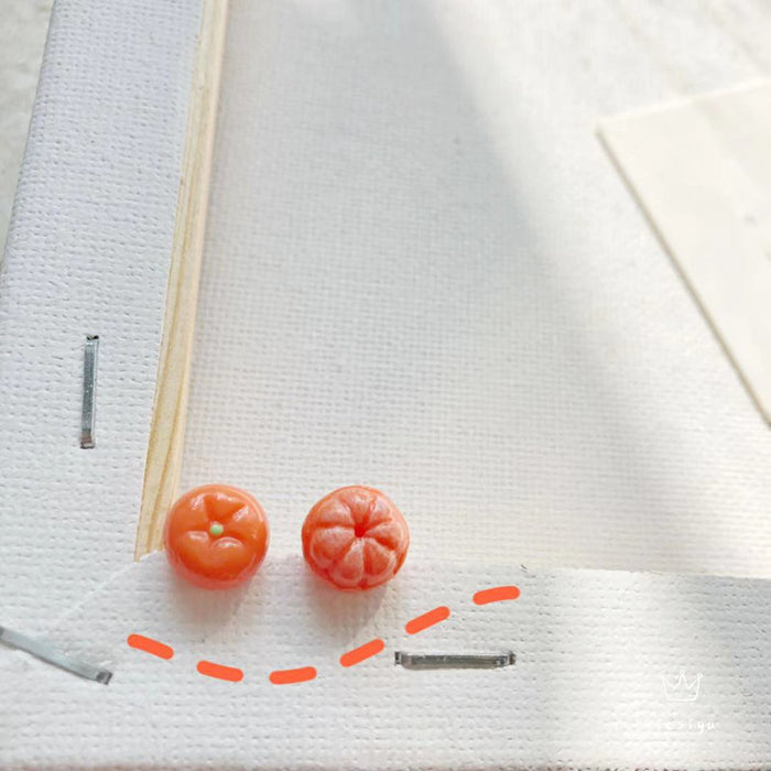 Summer fruit earrings, fresh and versatile orange earrings