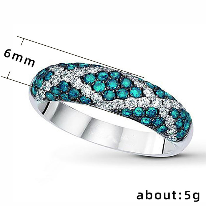 Micro-set rhinestone ladies ring fashion alloy ring