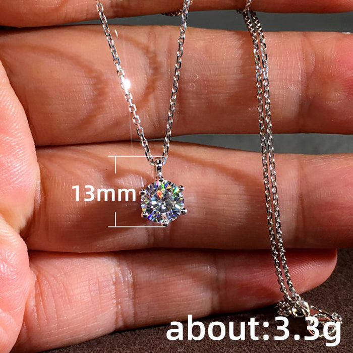 Round crystal pendant necklace fashionable student money accessories