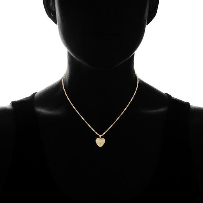 Love heart necklace for women, fully inlaid with zircon jewelry, factory