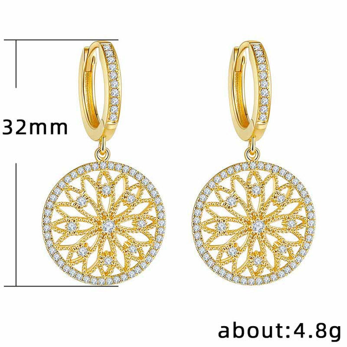 Gold Micro-Paved Earrings