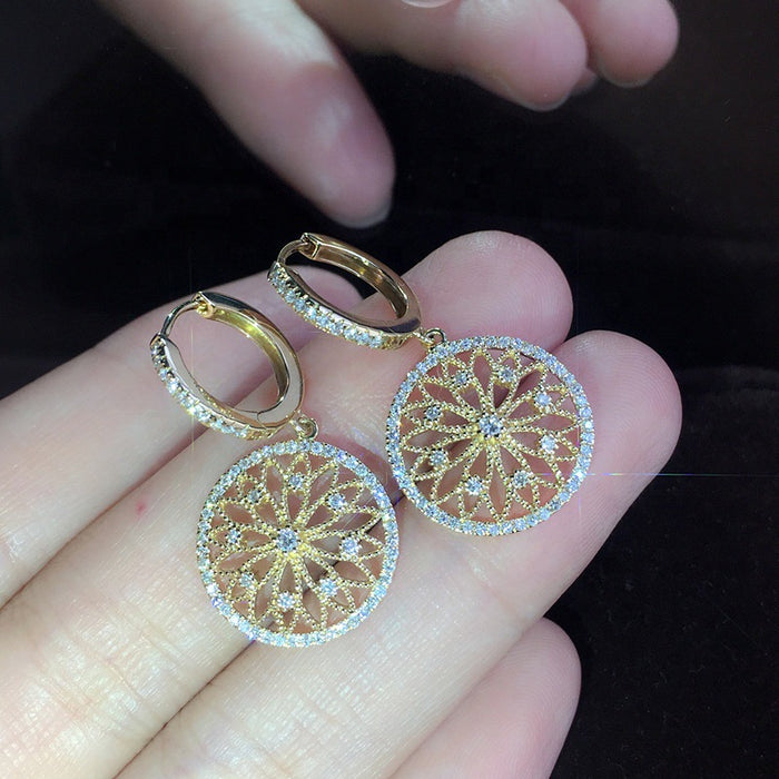 Gold Micro-Paved Earrings