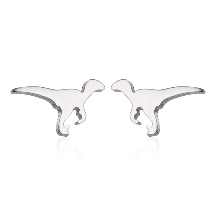 Dinosaur Stainless Steel Stud Earrings - Cute and Playful Animal Jewelry