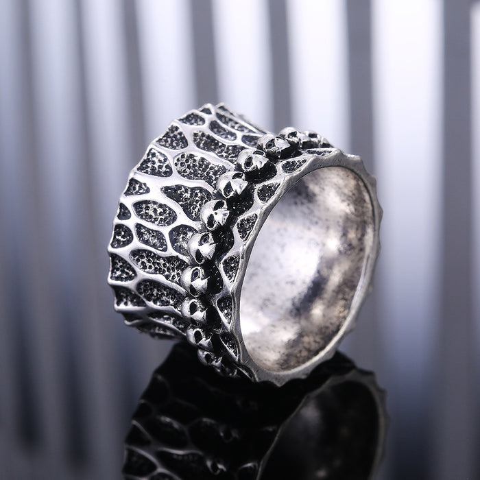 Punk alloy skull shape men's ring