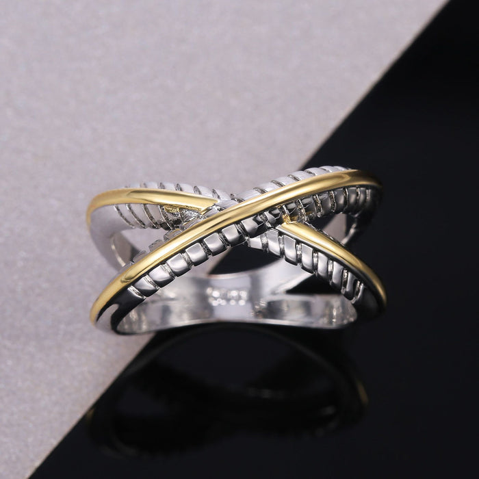 Fashionable geometric line open ring