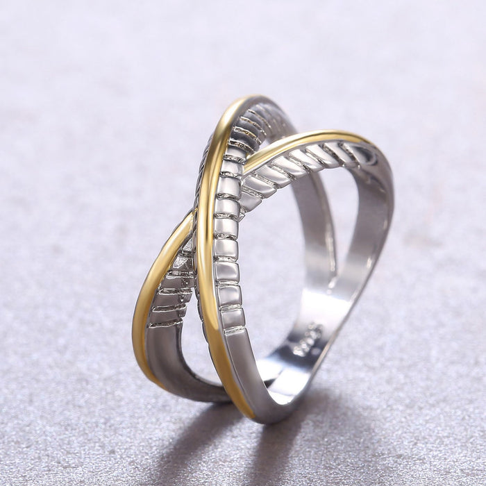 Fashionable geometric line open ring