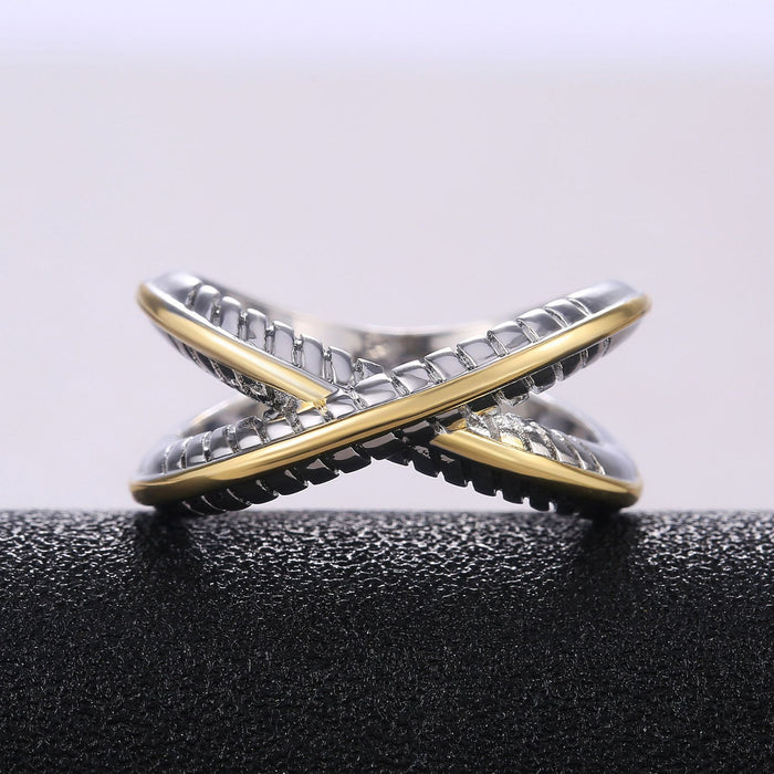 Fashionable geometric line open ring