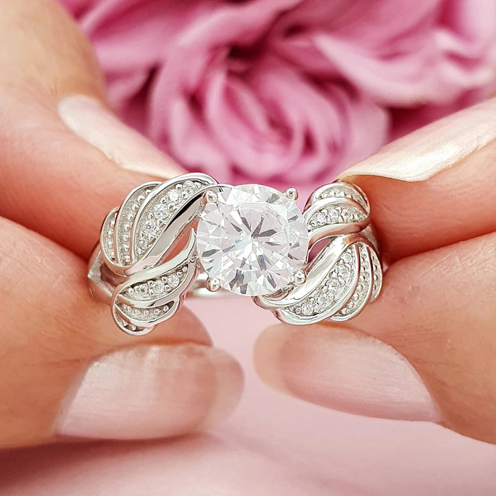 Anillo de boda clásico con patrón hueco para pareja