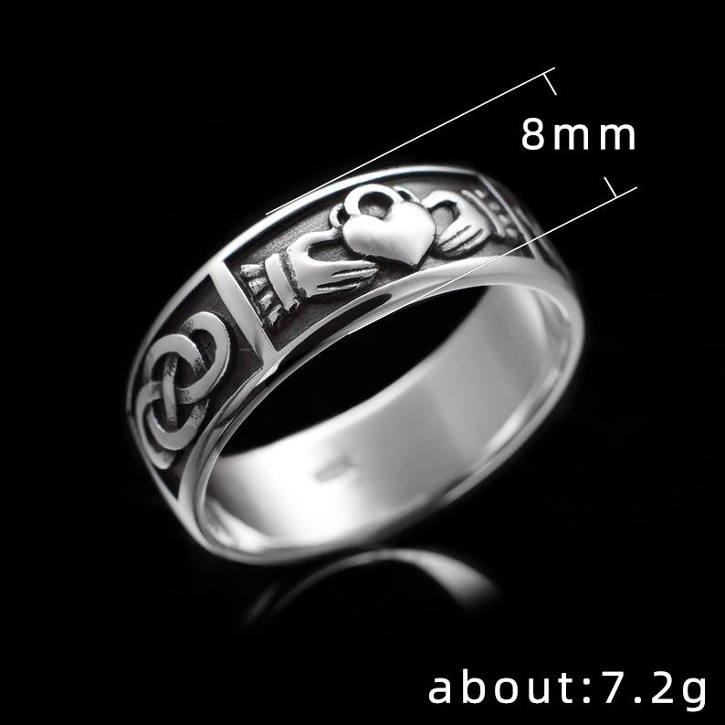 Anillo de amor de aleación clásica, joyería de estilo retro europeo y americano.