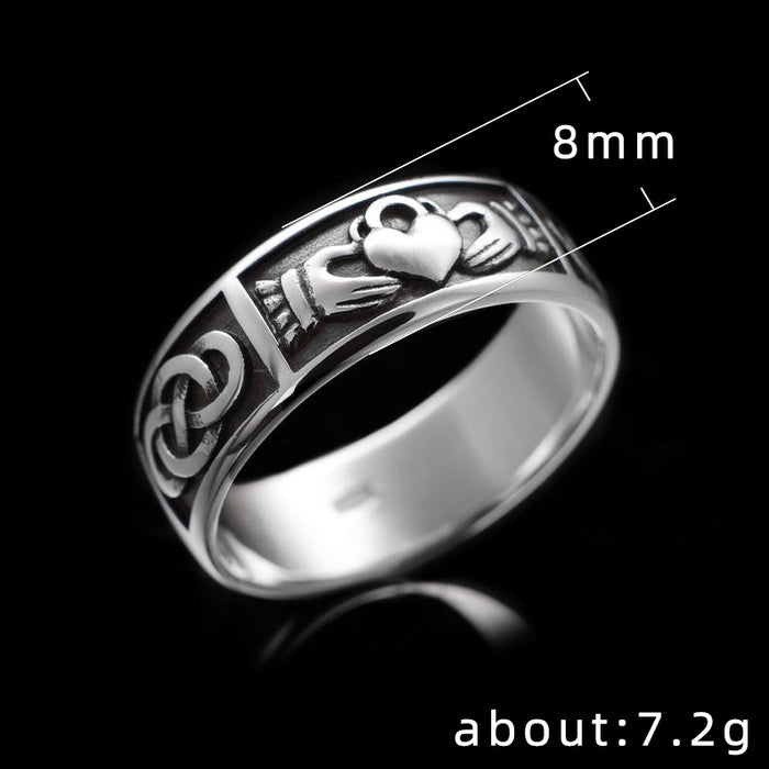 Classic alloy love ring European and American retro style jewelry