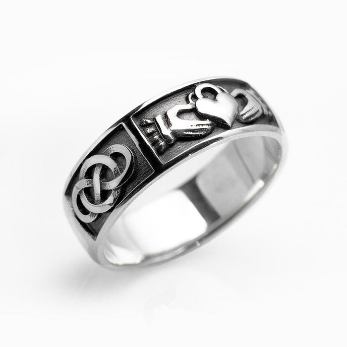 Classic alloy love ring European and American retro style jewelry