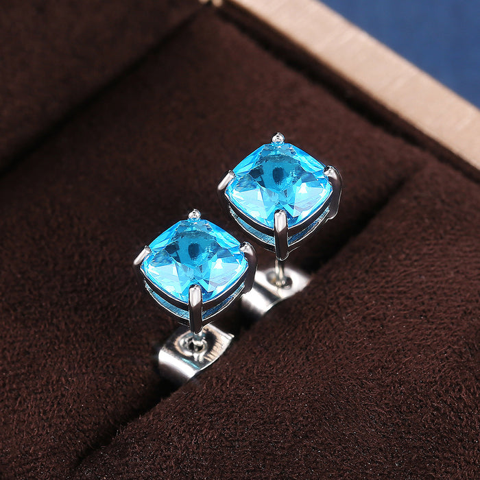 Square Zirconia Earrings