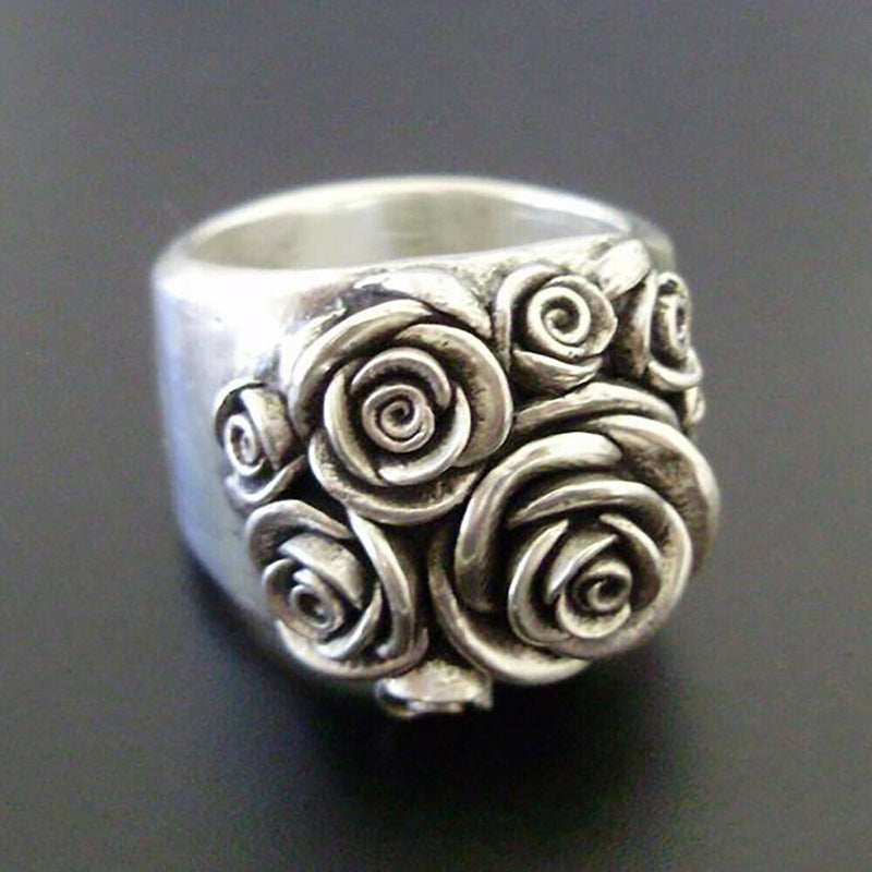 Anillo de mujer con flor de aleación