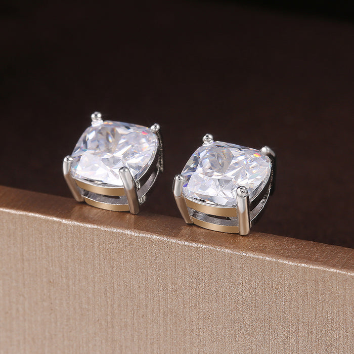 Square Zirconia Earrings