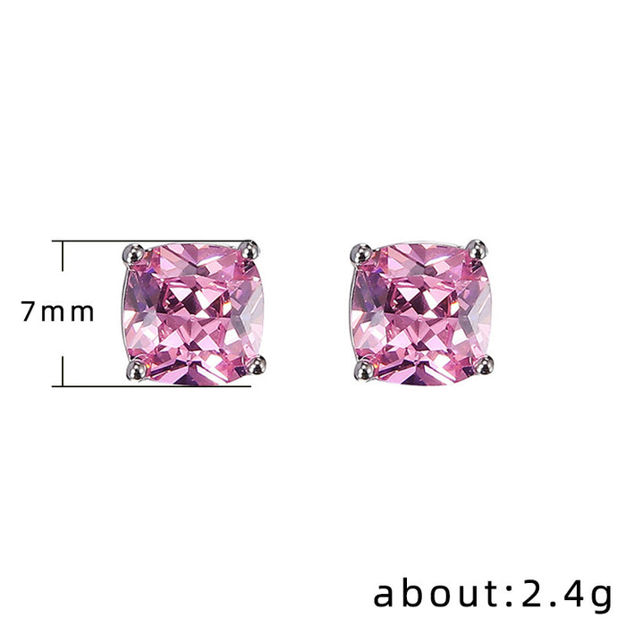 Square Zirconia Earrings