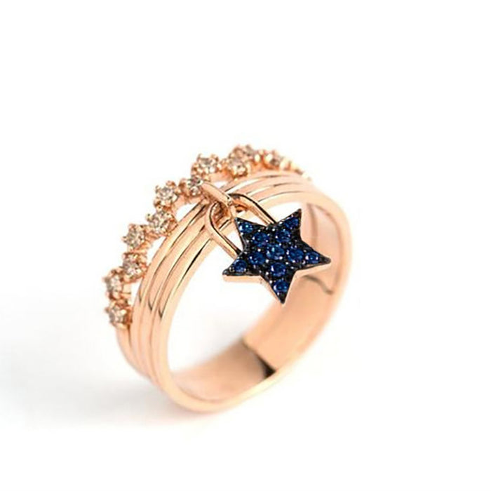 Korean style activity star ladies ring small fresh pinky ring